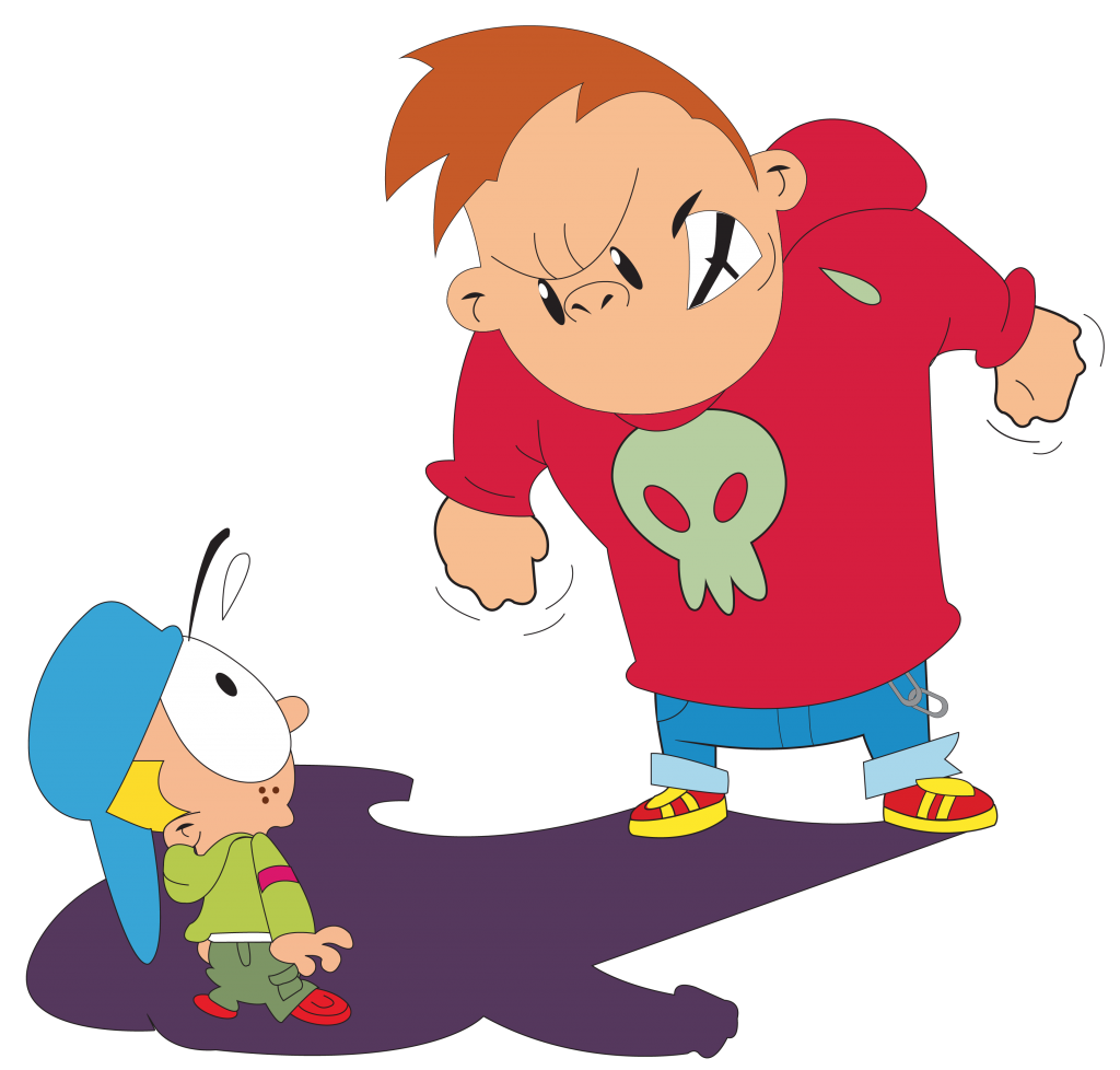Childrens Fighting, Bullying Clipart