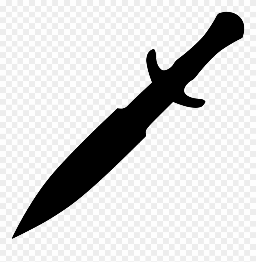 Best Clipart of a Black knife Dagger