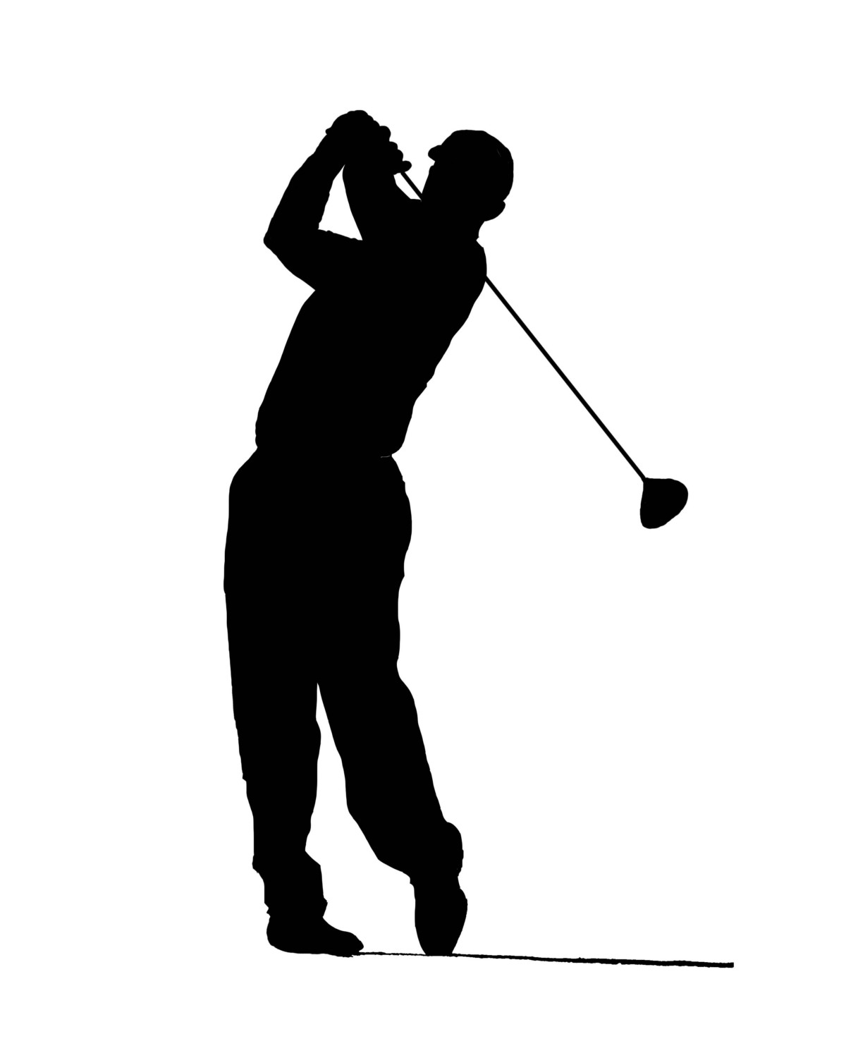 amazing golfer clipart black and white free - Free Golf Clipart Black