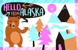 Awesome hello from Alaska Clipart