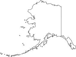 Free state shape Alaska Clipart Black and White