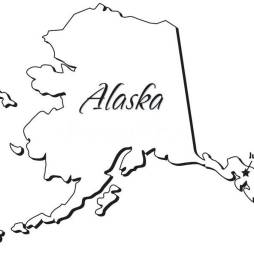 Alaska Black and White Clipart free for