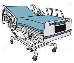 Bedroom, Hospital Bed Clipart