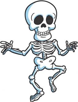 Dance with Bone Skeleton Clipart