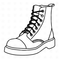 Boots Black and White Clipart