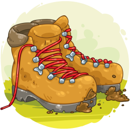 Cute Walking Boots Clipart free