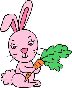 Cute Pink Bunny Beautiful Clipart