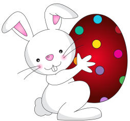 Bunny and Red Easter Clipart for Download