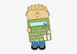 Calculator and Child Clipart Cartoon Transparent