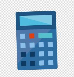 Blue Cartoon Calculator Clipart Transparent Png