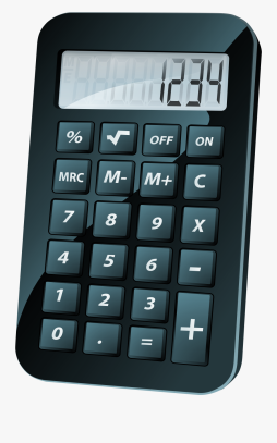 Black Calculator Simple Clipart Transparent Background