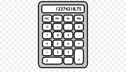 Gray and White Calculator Clipart for Download