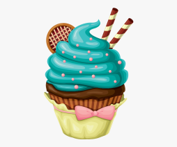 Cupcake Watercolor Clipart
