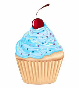 Cupcake, food, blue, clip art, Clipart