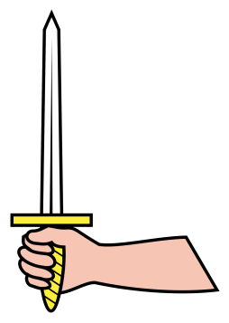 Top Quality Hand Holding Dagger Clipart