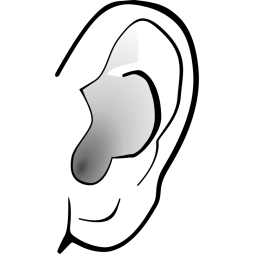 Ear Clipart Black and White