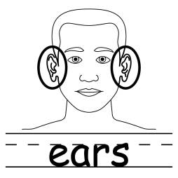 Ear Beautiful Clipart Black and White