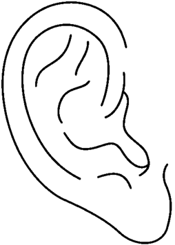 High Ear Clipart Black White free download