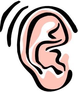 Cool Ear Clipart Pink Black and White
