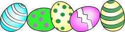Colorful Easter eggs Clipart Transparent Png