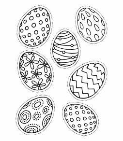 Easter eggs Transparent Png Black and White