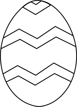 Free Easter egg Clipart Black and White hand Drawn