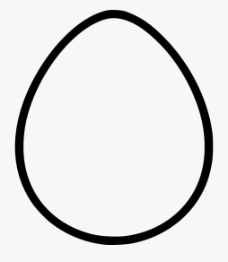 Hand Drawn Easter egg Clipart Black and White