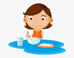 Eating Breakfast Mothers Day Clipart, Girl Png