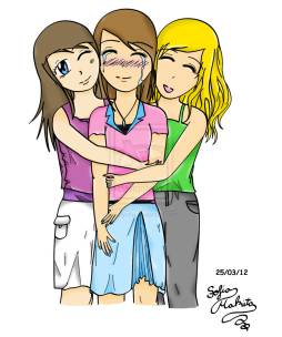 Download Clipart of a Friends Hugging