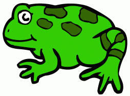 Dark and Light Green Frog Gif Clipart