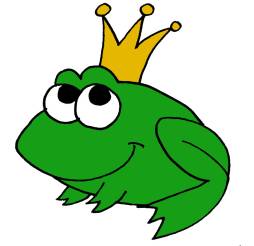 Crowned Frog Green Clipart