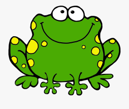 Green Cute Frog Cartoon Clipart
