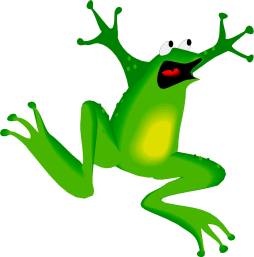 Frog Hopping Playing Clipart