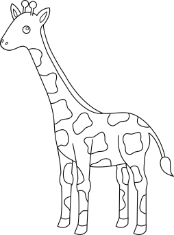 Giraffe Clipart Black and White free for Download