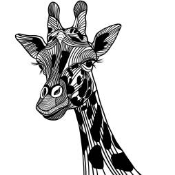 Best Giraffe Drawing Clipart Black and White