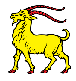 Red and Yellow Goat Svg Clipart
