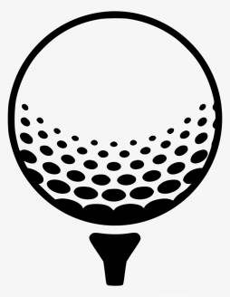 Clipart Golf Ball Black White Vector