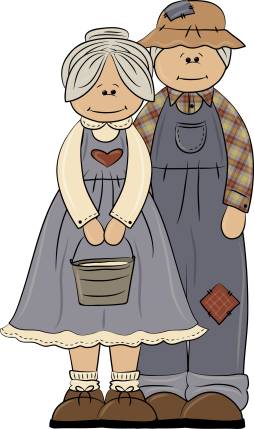 Farmer Grandparents Clipart