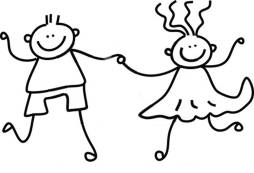 Free Kids Hand Clipart Black and White