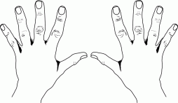 Cool Hands Clipart Black and White