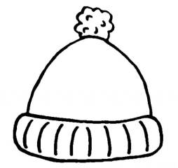 Free Clipart of winter hat coloring page