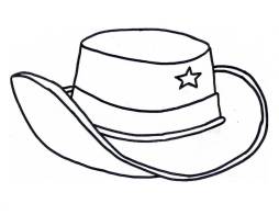 Star cowboy hat coloring page Transparent Clipart