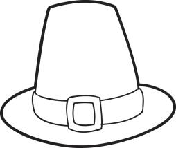 Cowboy, pilgrim, hat, coloring, Clipart, page