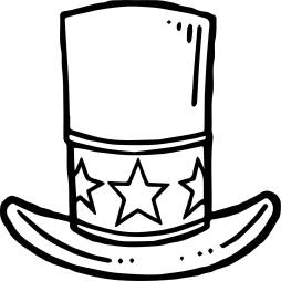 3 star cowboy hat coloring page Clipart