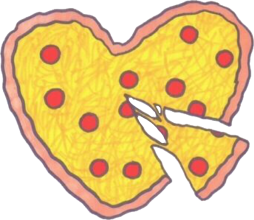 Heart Food Clipart, Transparent Background, Pizza Clipart