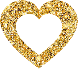 Free Golden Heart Transparent Background Clipart