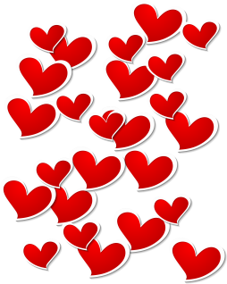 Cool Red Heart Cartoon Clipart Background