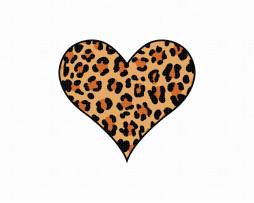  Cool Leopard Design Heart Clipart