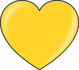 Cute Yellow Heart Clipart Transparent Png