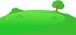 Cute Green Hill Animated Clipart